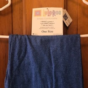 LLR dark blue leggings OS (NWT)